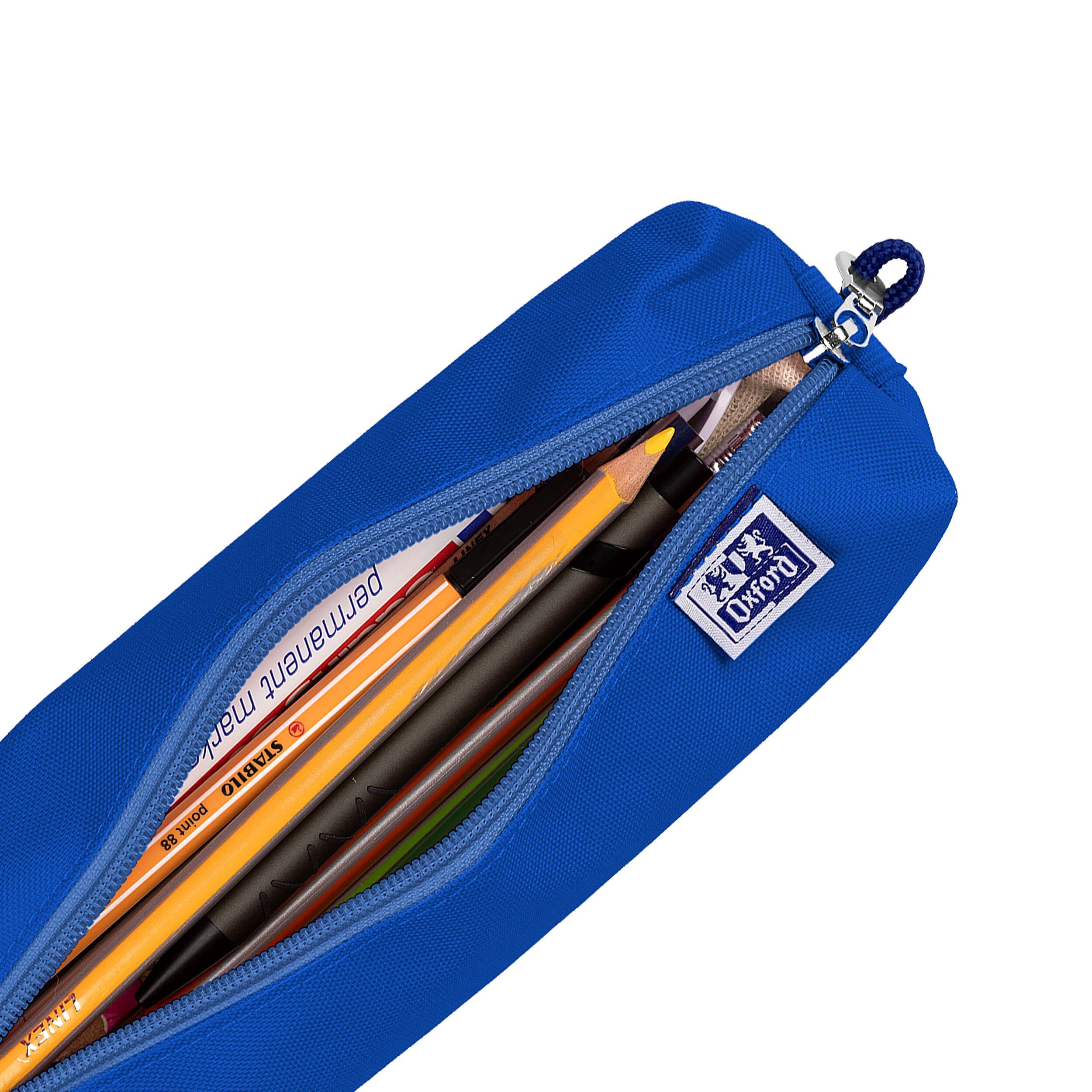 Oxford Blue Durable Rectangle Pencil Case, 22 x 7 x 4 cm, 2 Compartments, Zipper Closure, Polyester Material, Unisex - Image 3