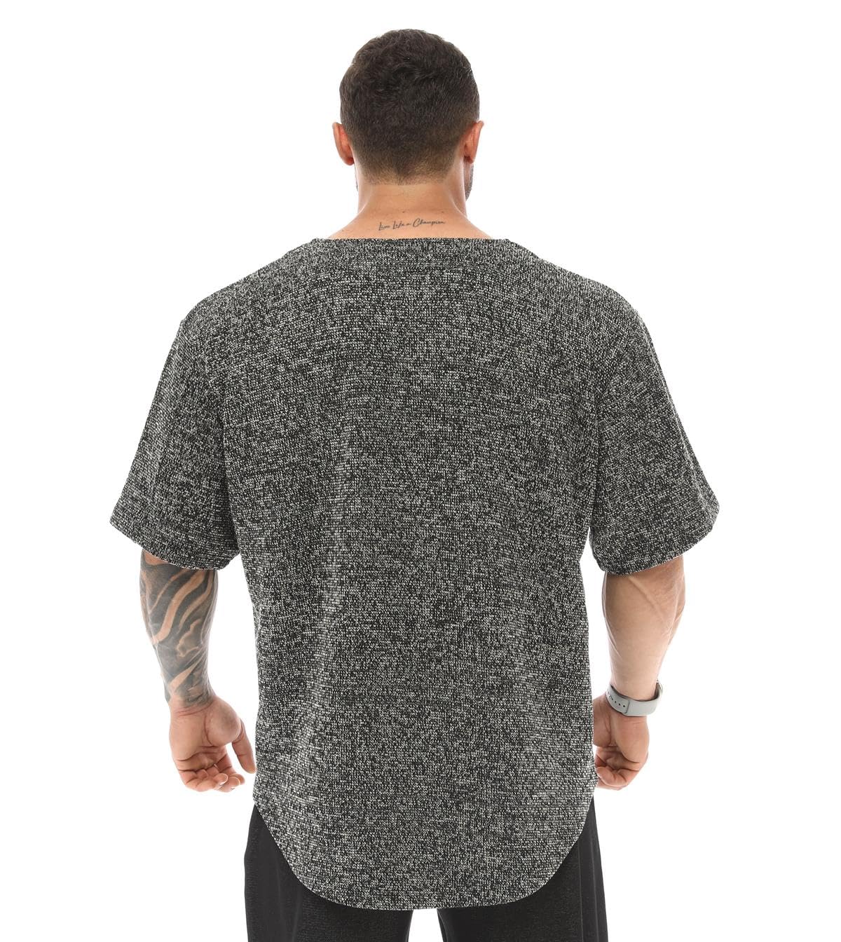 T-Shirt surdimensionné pour Homme, Bodybuilding, haltérophilie, Cardio rag, Tissu épais, texturé, t-Shirt Actif