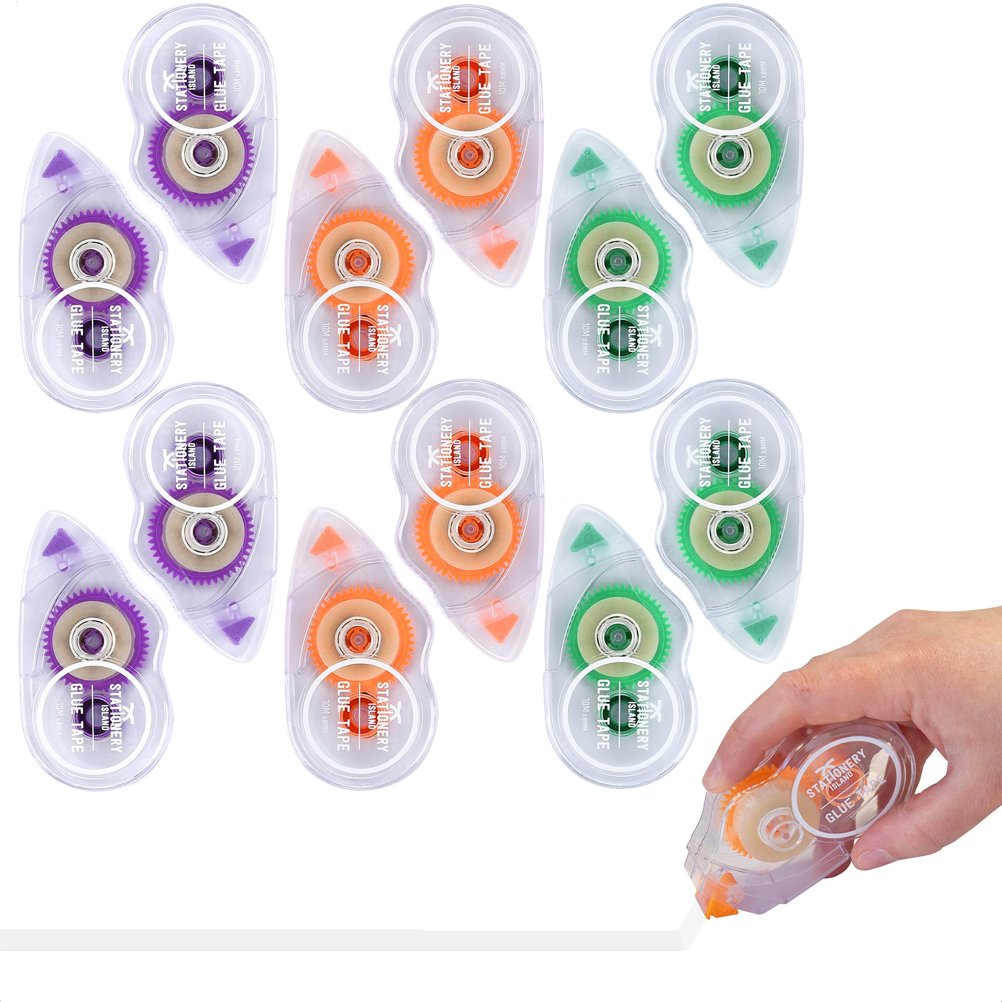 Buy Stationery Island Glue Roller 10m x 8mm Pack of 12 Adhesive