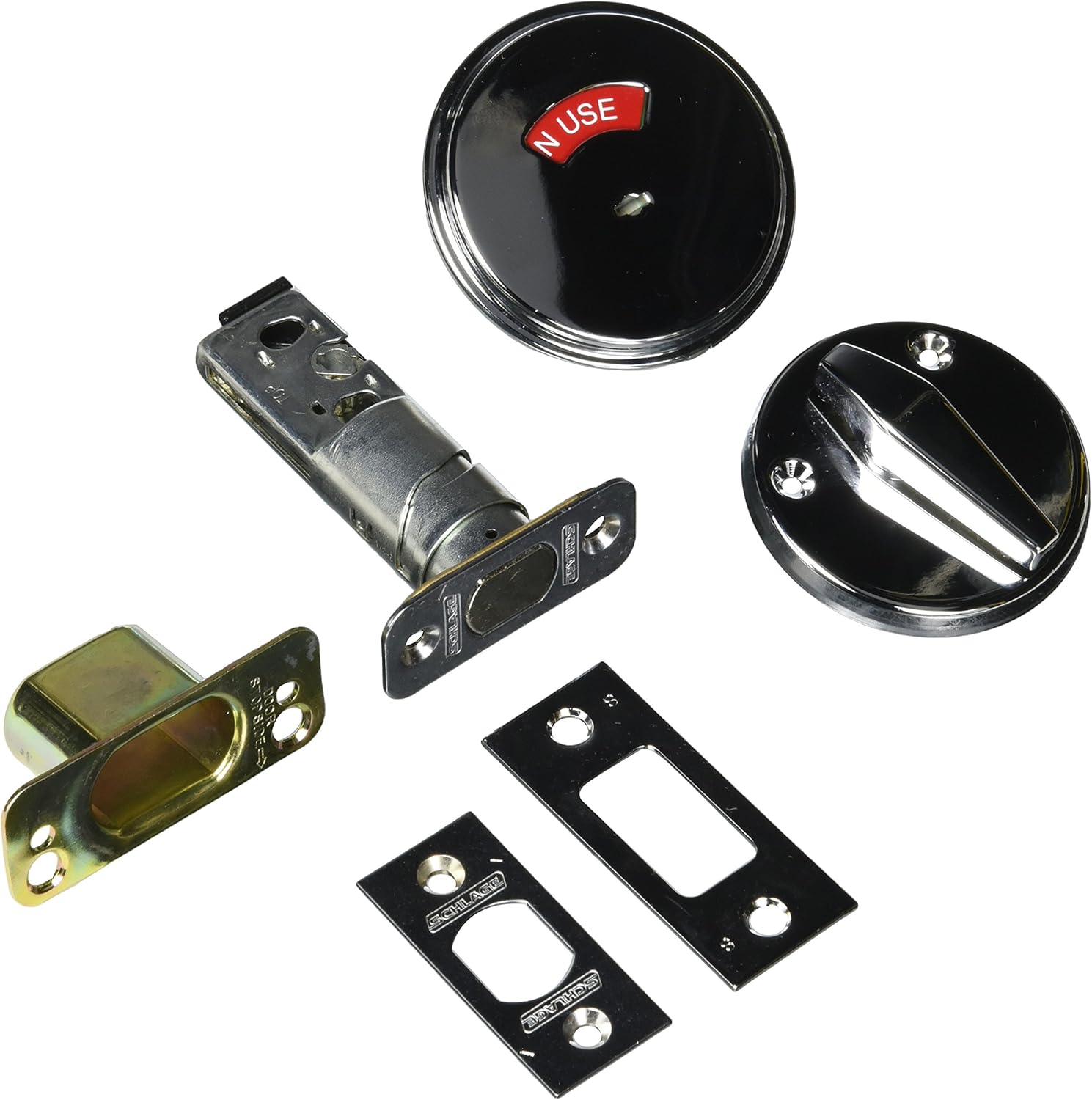 Schlage B571 One Sided Deadbolt with in Use Indicator, Polished Chrome