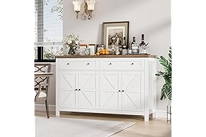 HOSTACK Buffet with Storage: Modern Farmhouse Elegance for Your Home