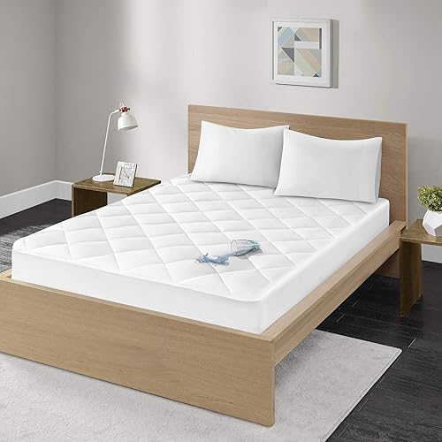 Madison Park Quiet Nights funda de colchón impermeable algodón protector de cama doble xl blanco