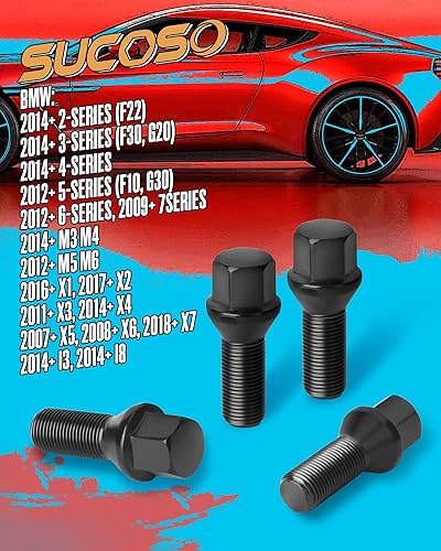 Miniatura 3 de Pernos de llanta OEM de 14 x 1.25 para BMW Serie 2-Series 3-Series 4-Series 5-Series 6-Series 7-Series X1 X2 X3 X4 X5 X6 M3 M4 M5 M6 i3 i8, pernos