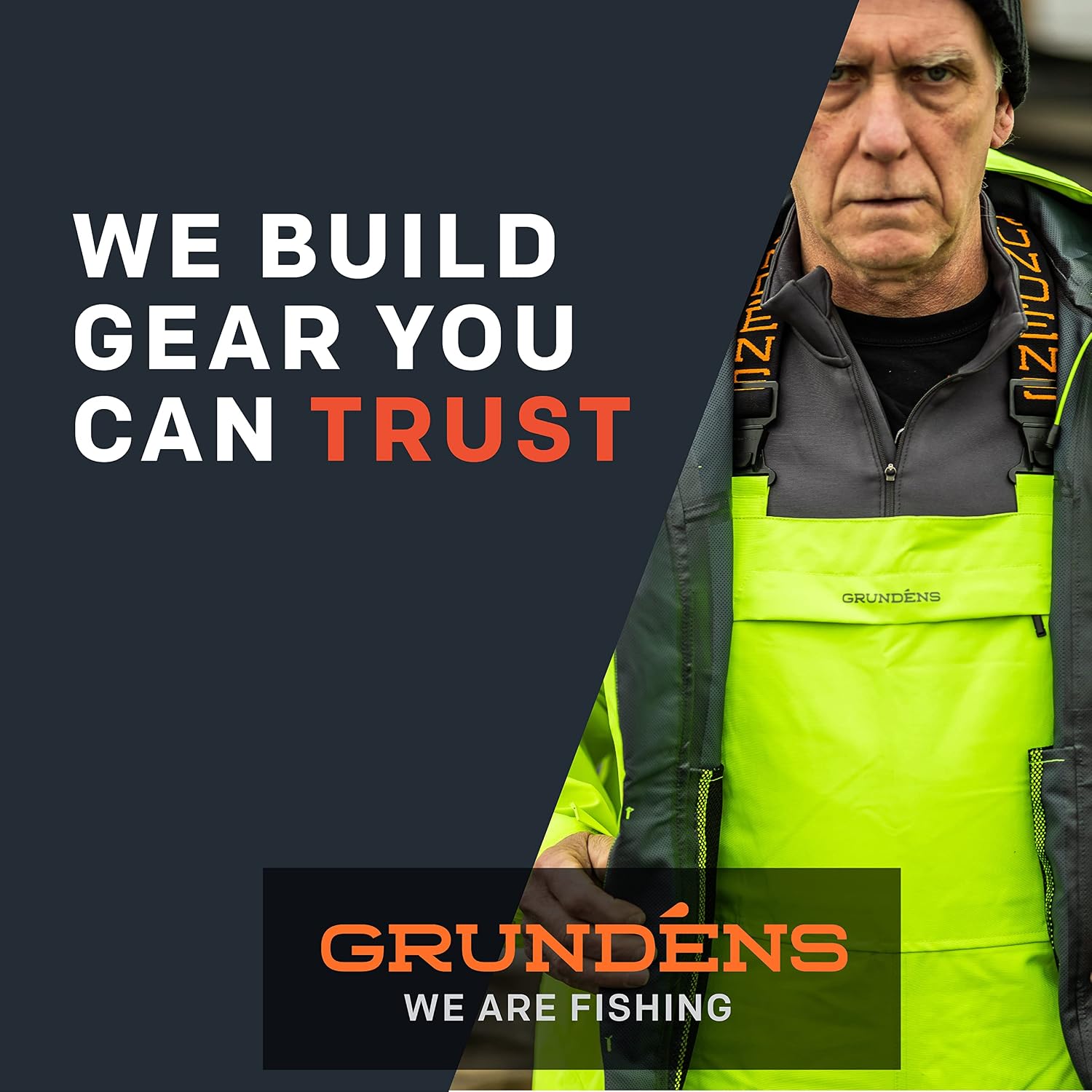 Grundéns Men’s Full Share Pant - Waterproof, Breathable, CSA Hi-Vis Yellow, Medium