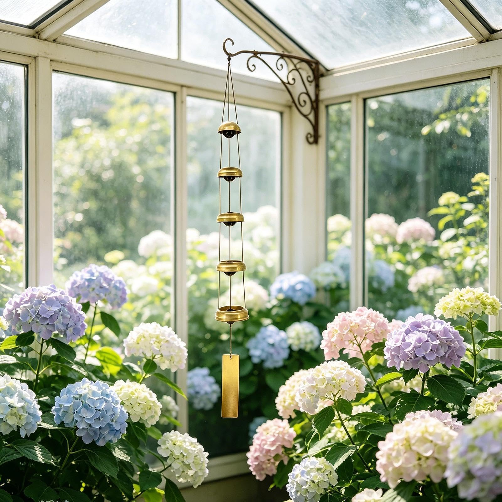 Campanelli a per esterni | Decorazione per la casa da 36 pollici con 5 campane Dimensioni della confezione: circa 21,5 x 9 x 5,5 cm. - Wind Catcher - per giardino, patio, , cortile, casa