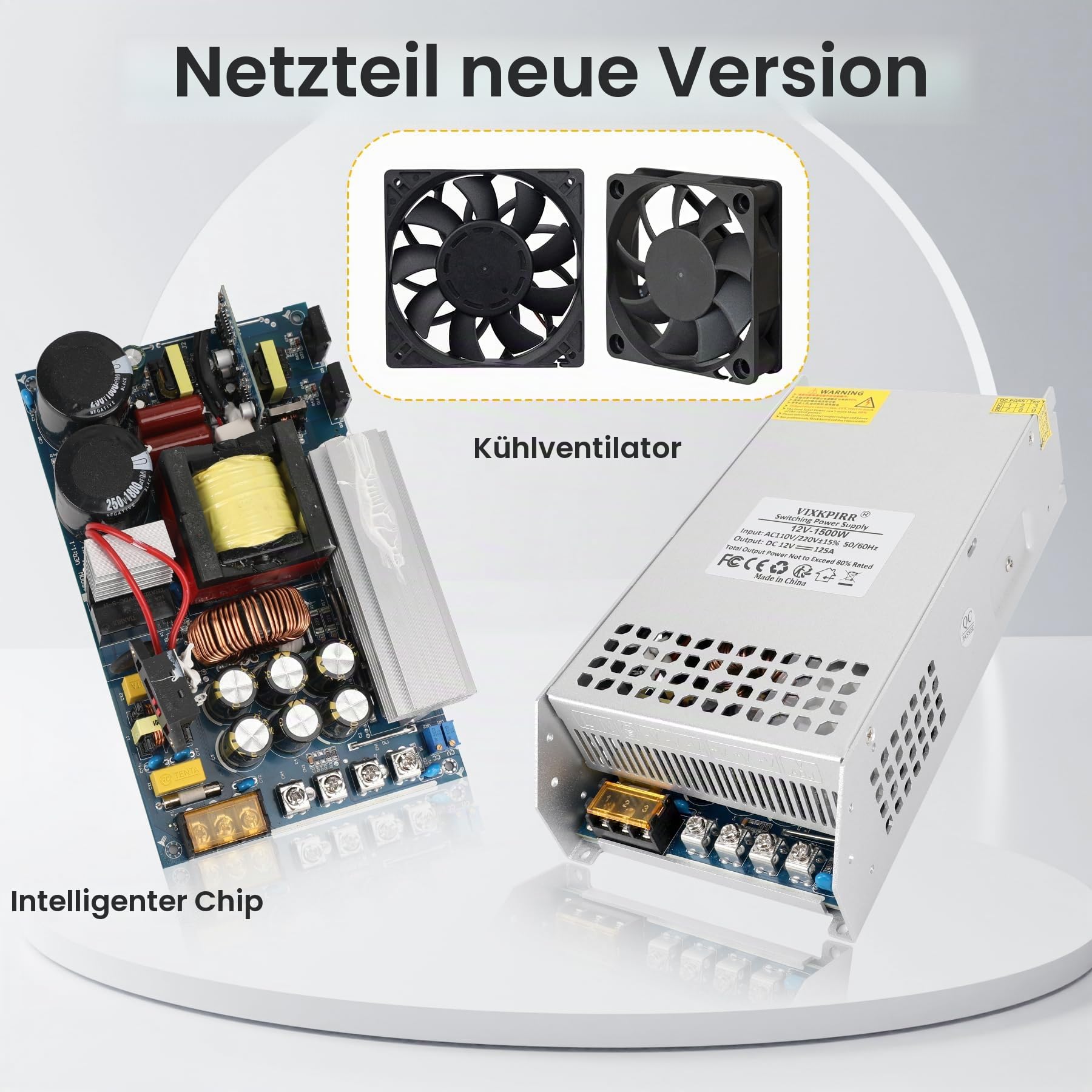 DC 12V 125A 1500W Netzteil Transformator Schaltnetzgerät SMPS