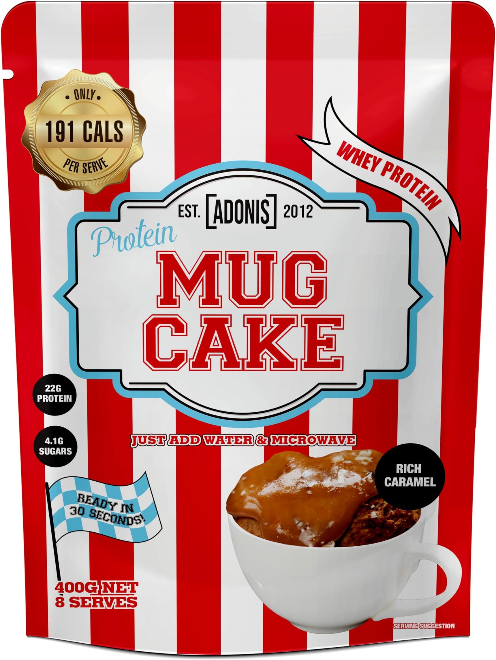 Adonis Rich Caramel Flavor Protein Mug Cake 400 g