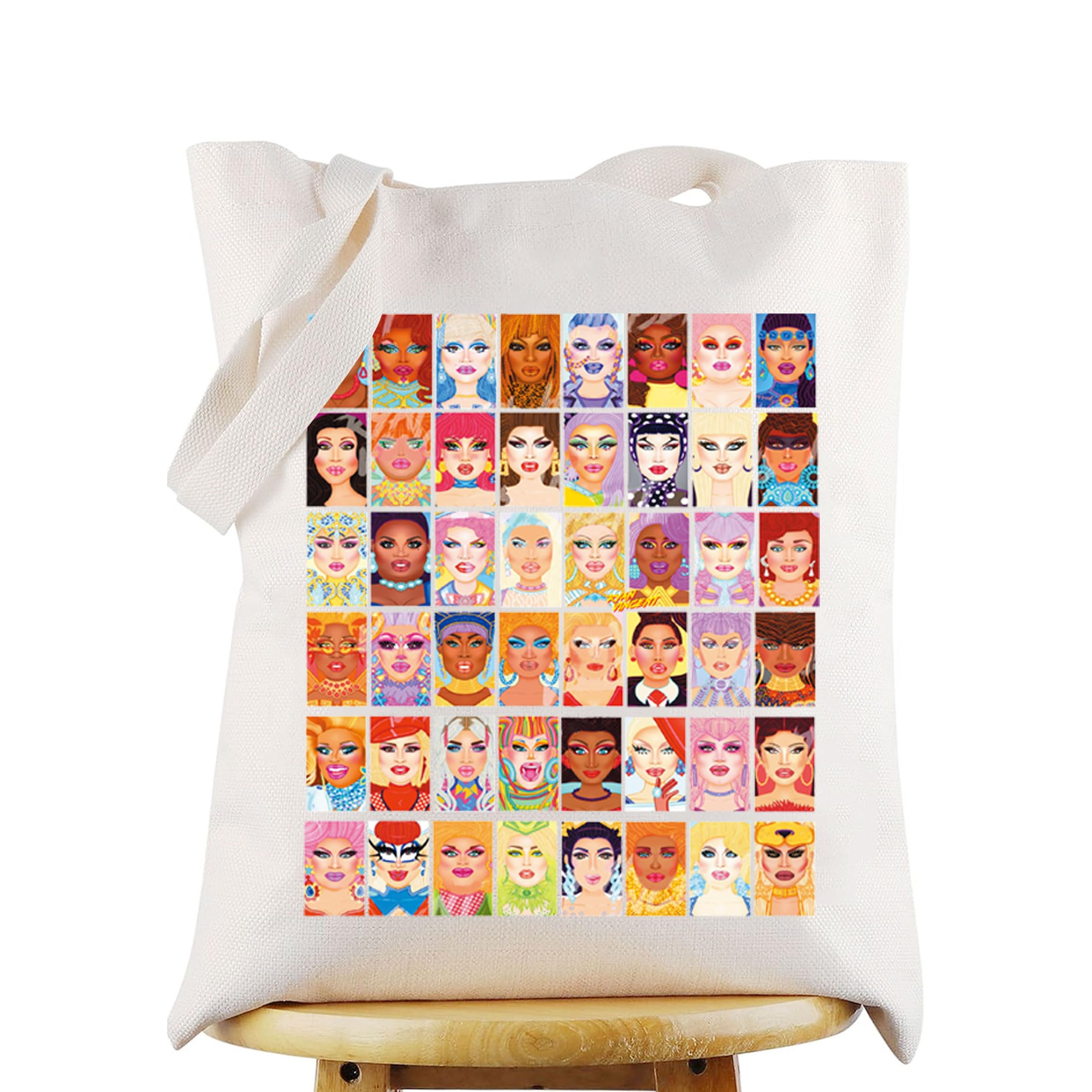 WZMPA Drag Race Tote Bag Drag Queen Fans Gift Drag Race Shopping Grocery Bag Drag Race Merch