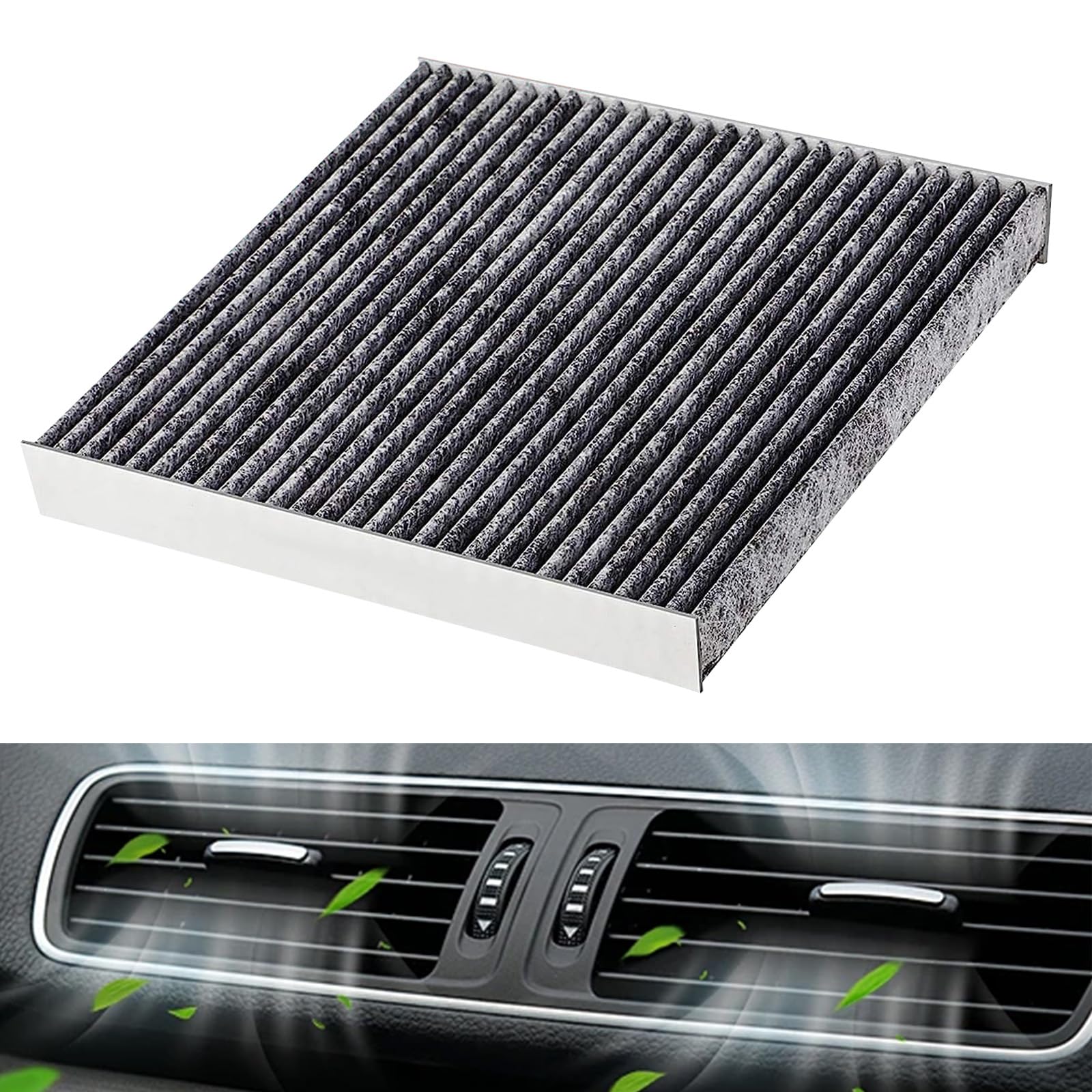 Car Fresh Breeze Air Filter Replacement for Car Passenger, Premium Auto Cabin Air Filter includes Activated Carbon, Auto Compartment Air Filters for CF10134, Car Accessories