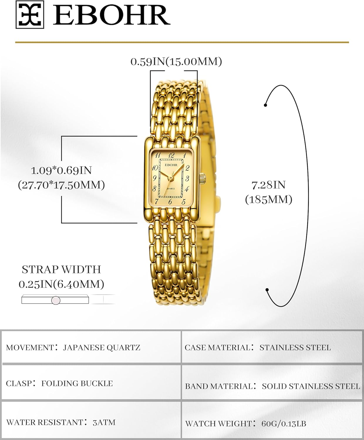 Women's Wrist Watch, Vintage, Dainty, Elegant Ladies Watches, Water Resistant, Adjustable Strap, Scratch Resistant, Ideal Gift for All Occasions - Image 4