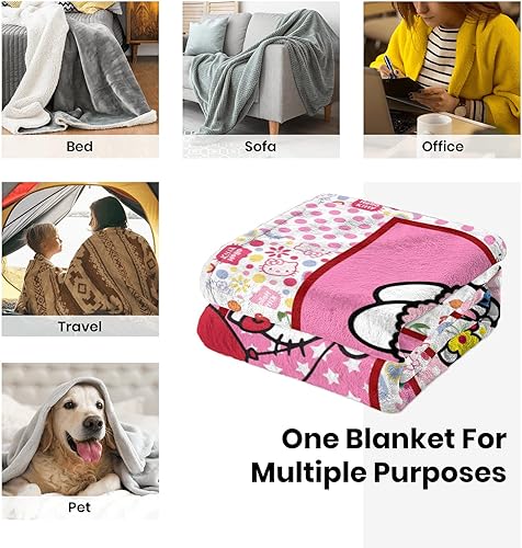 Miniatura 3 de Manta Kawaii para niños y adultos, manta de franela ultra suave y acogedora, manta de felpa suave y cálida para sofá cama de 50 x 40 pulgadas
