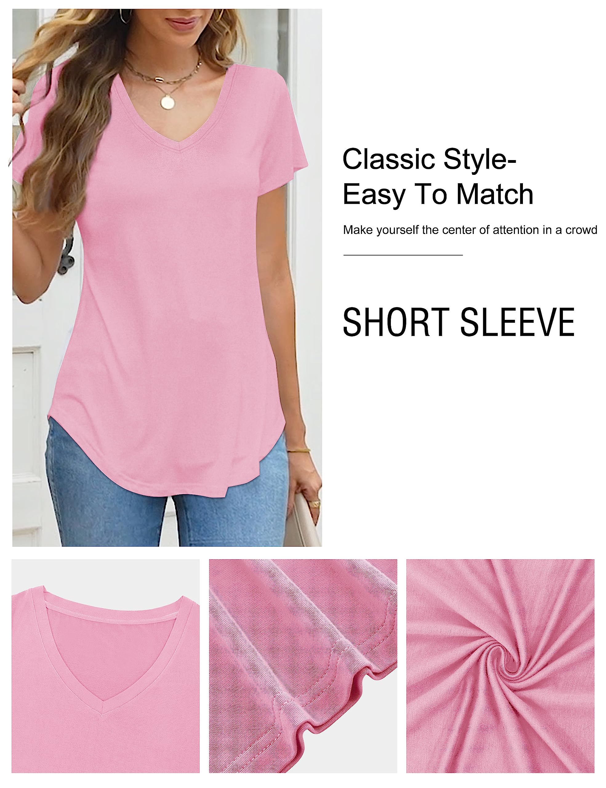Florboom Damska koszulka z długim rękawem Henley Neck Casual