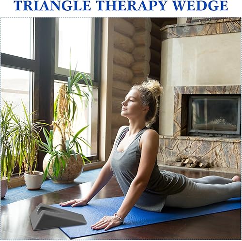 Miniatura 9 de Suzile Cuña de movilización de 7.9 x 4.1 x 2 pulgadas, terapia triangular, antideslizante, almohada de cuña de silicona, soporte resistente para
