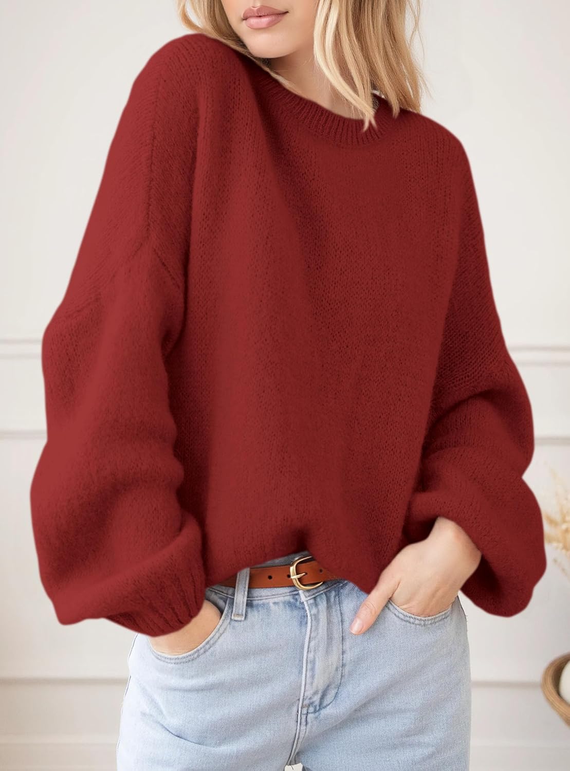 PRETTYGARDEN Women's Fall Oversized Sweaters Dressy Casual Long Sleeve Chunky Knit Winter Pullover Tops 2026 Holiday Outfits - Image 2