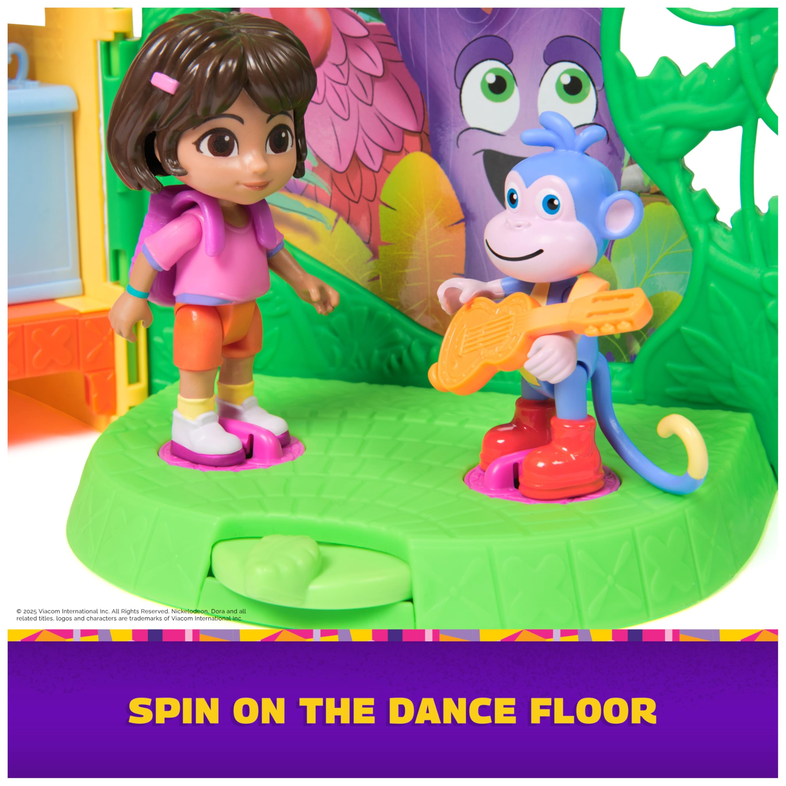 Dora, Explore & Play zestaw do zabawy z lasem deszczowym Casita, figurki Dora & Boots, meble do domku dla lalek, zestawy dwujęzyczne, zabawki dla dzieci dla dziewczynek i chłopców od 3 lat