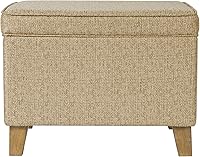 Vista 20 de Homepop Decoración para el hogar K7646-A862 Otomana de almacenamiento rectangular moderna tapizada Otomana con tapa con bisagras