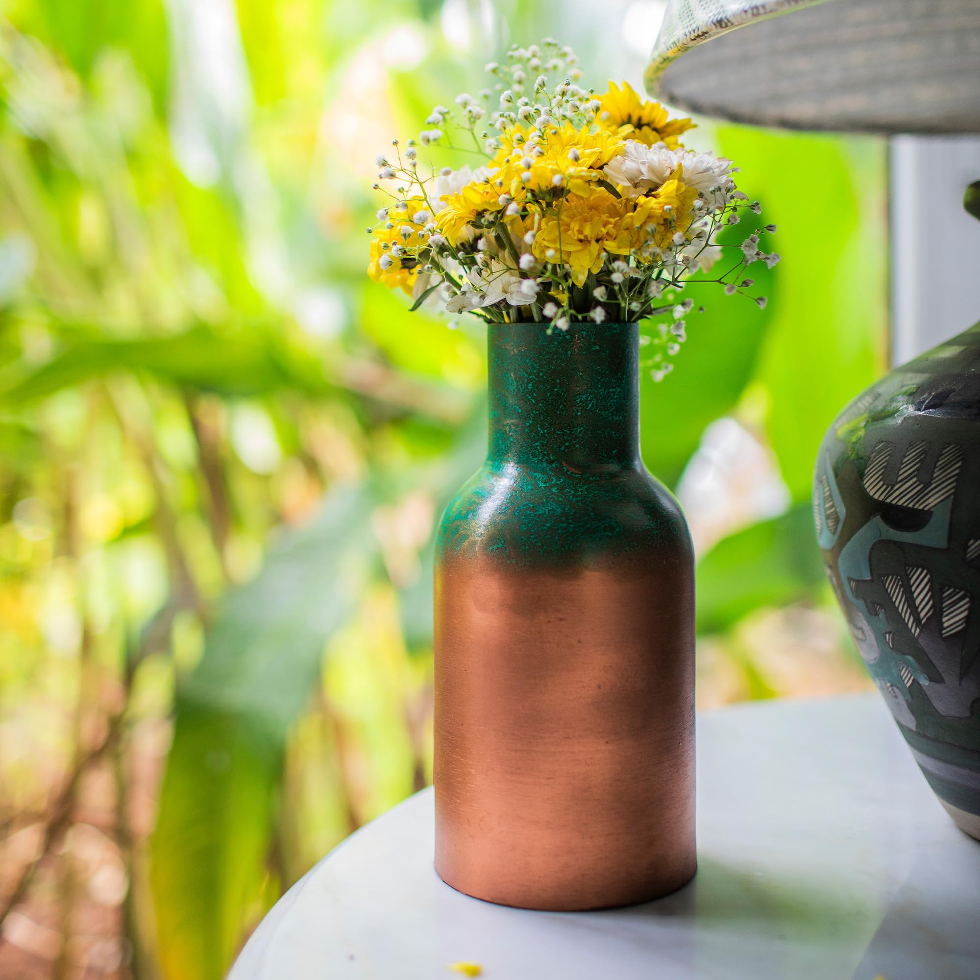 10Club Patina Metal Vase | Elegant Flower Vase for Home Decor | Unbreakable (H - 9", 380 Grams) - 1Pc (Without Flower) - Ideal for Gifting (Copper) (B0D36ZJ7KY) Amazon Price History, Amazon Price Tracker
