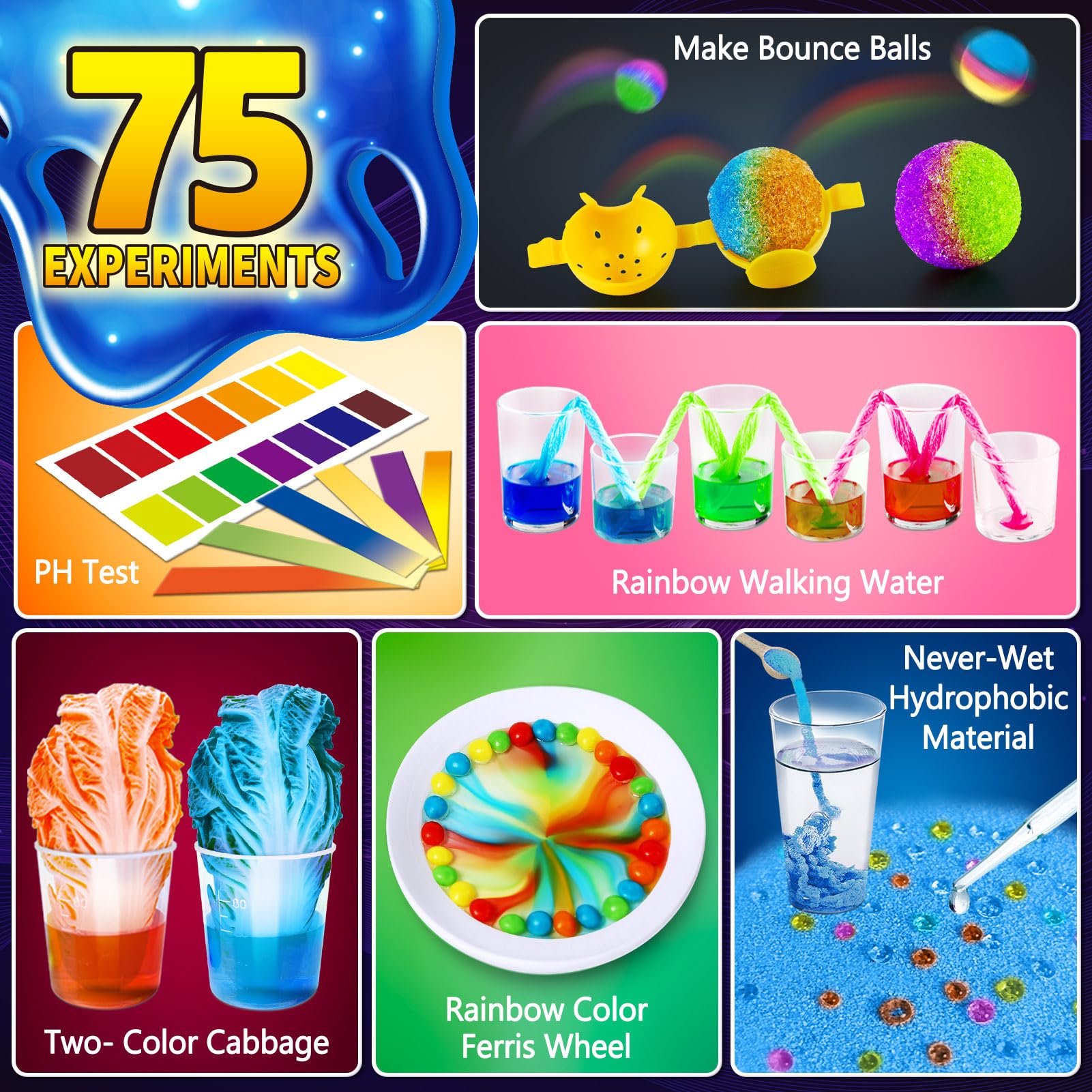 Kit Expériences Scientifique pour Enfants - Laboratoire de Chimie Volcans, Jeux Éducatifs et Activités Manuelles
