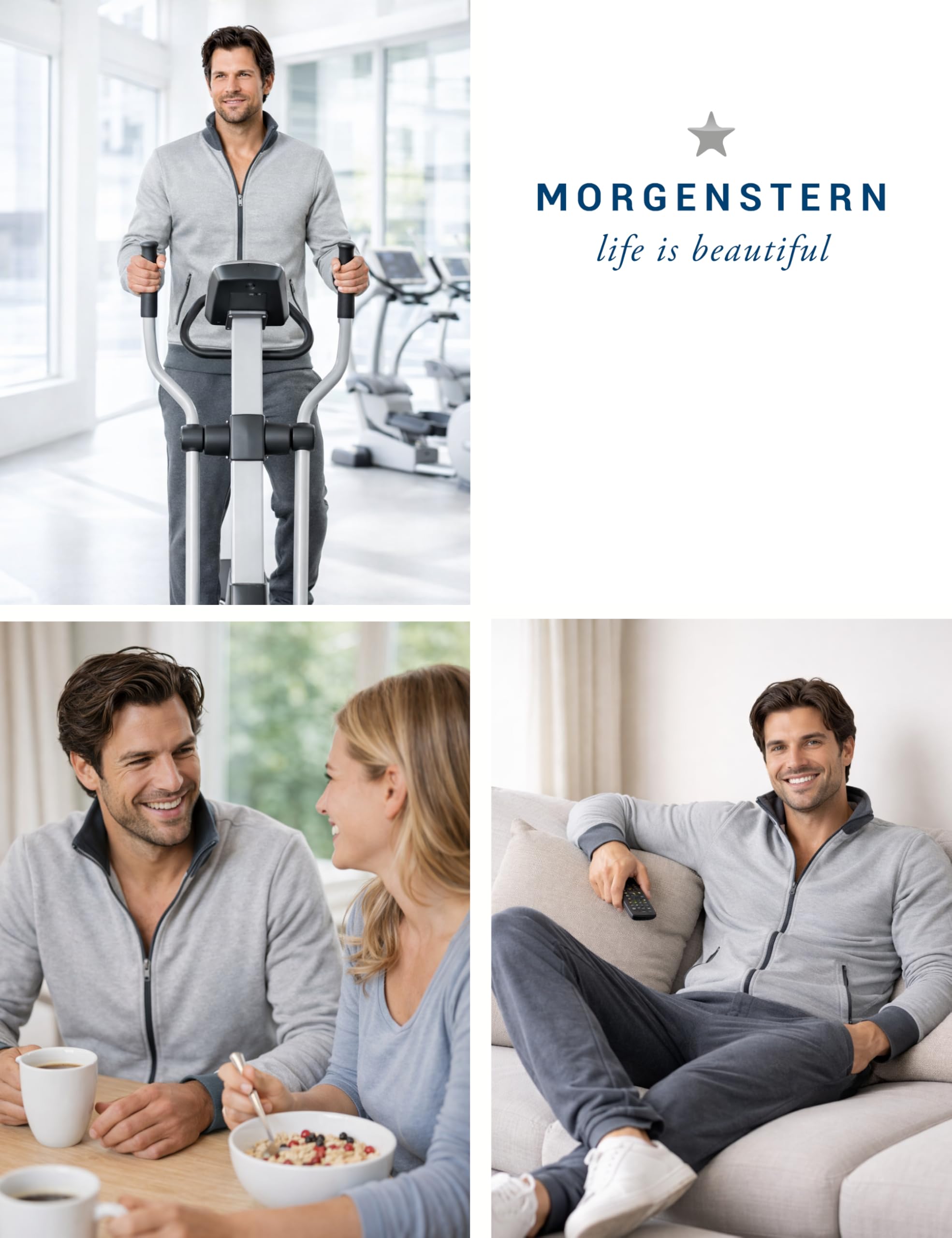 Morgenstern Chándal Hombre Completo Algodón Clásico Gris