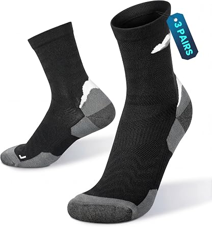 Rahhint Anti-Blister Merino Wool Compression Running Moisture Wicking Ultra-Lightweight Cooling Sports Trail socks