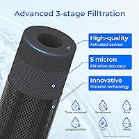 Vista 3 de Waterdrop Whole House - Cartucho de filtro de agua para sedimentos de carbono CTO para GE FXHTC, GXWH40L, W10-PR, Culligan RFC-BBSA, 10 x 4.5