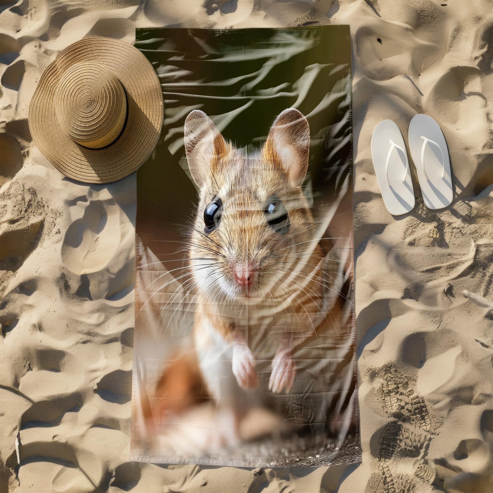 Générique Serviette de Plage 90X180 Animal Brun Clair