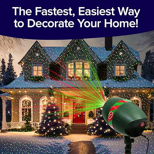 Miniatura 3 de Ultra 9 espectáculo de luces láser para exteriores, AS-SEEN-ON-TV, nuevos 9 patrones únicos, duchas para el hogar con miles de luces, 3