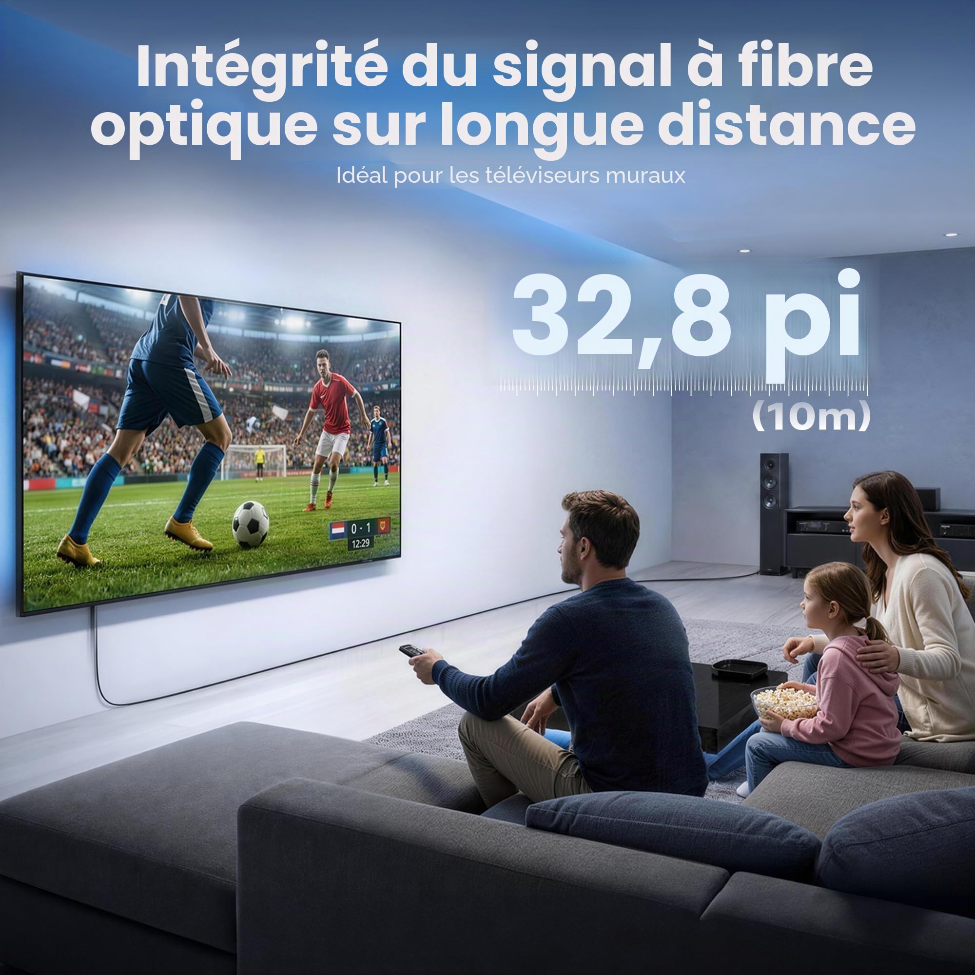 [Certifié Ultra High Speed HDMI] Cable Matters Câble HDMI Actif (câble HDMI Actif 8K en Fibre Optique Active) - 10 m - 8K à 60 Hz / 4K à 120 Hz HDR - Conçu pour Xbox, Compatible PS5 et Apple TV