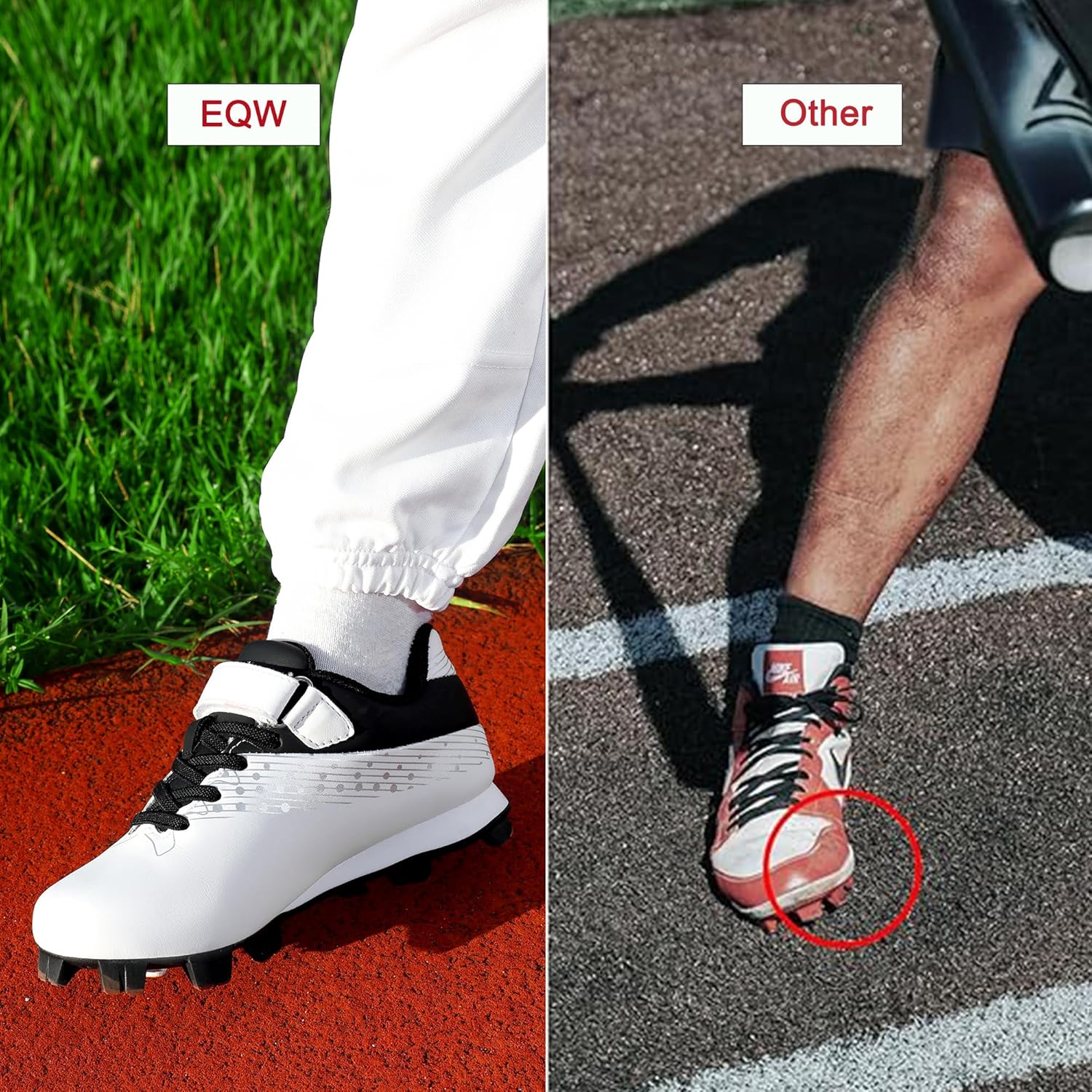 EQW Kids Baseball Cleats for Boys & Girls Softball Cleats | Comfortable, Non-Slip, Durable | Little Kid to Youth - Image 7