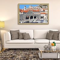 Vista 59 de Dark Brown 12x18 Frame Set of 3 - Rustic Woodgrain 12 x 18 Poster Frame with Plexiglass for Wall Gallery Display, 12x18 Picture Frame for Puzzles