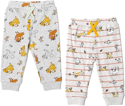 Disney Mickey Mouse Lion King - Paquete de 2 pantalones para recién nacidos a niños pequeños