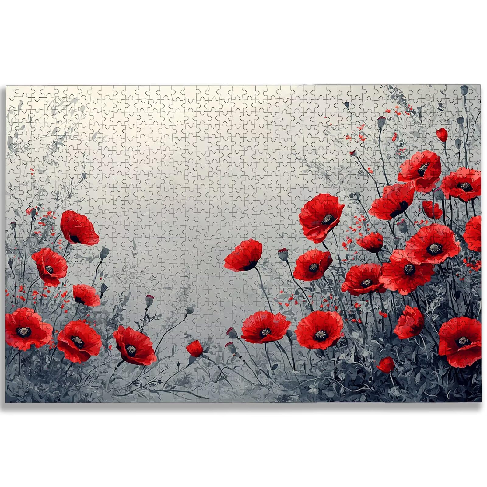 Puzzle Pavot 4000 Pièces Adultes, Puzzle 4000 Pièces pour Adultes et Enfants à Partir de 14 Ans, Fleur Puzzles Bois de Qualité Supérieure avec Une Boîte d'emballage Exquise, Cadeau Femme/Homme, -2957