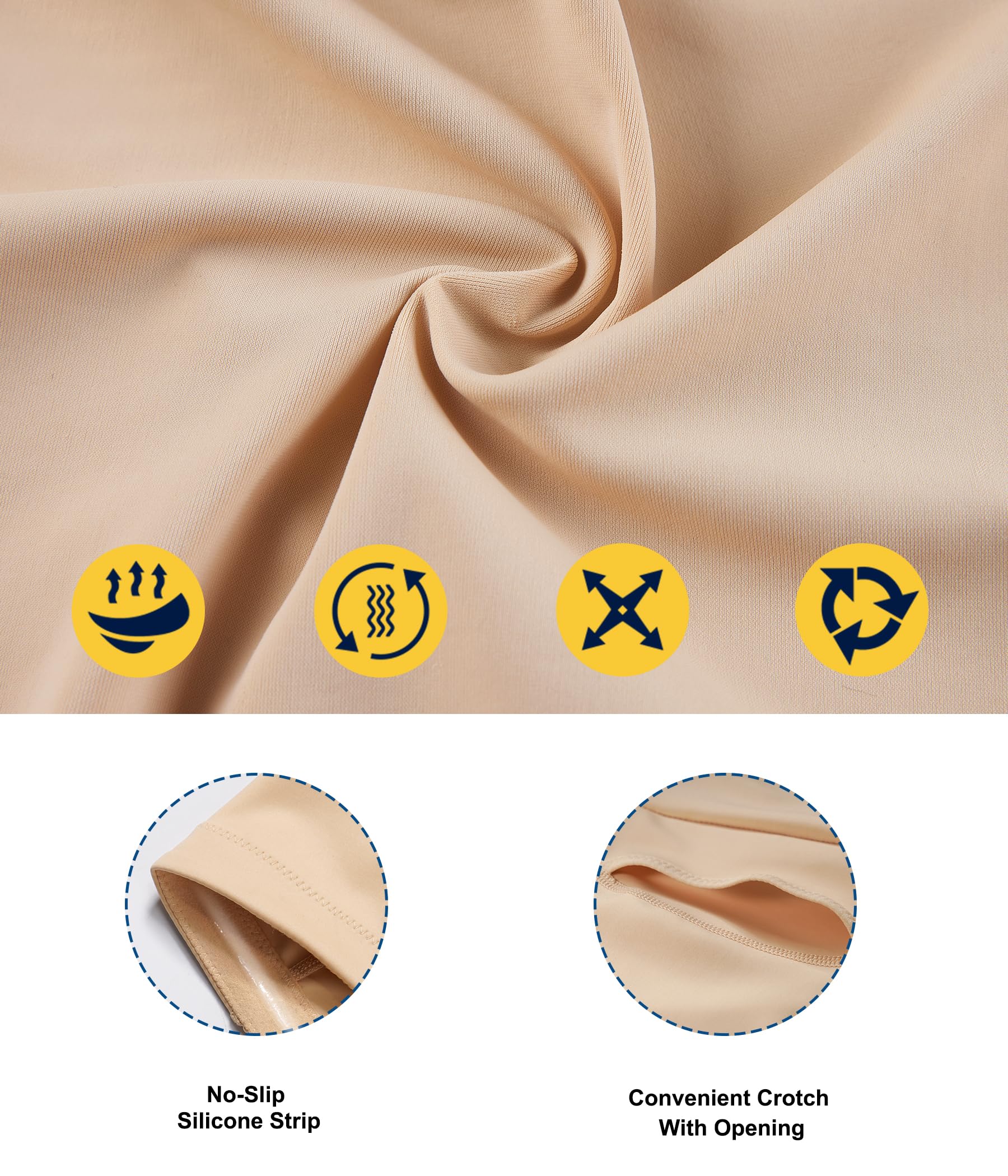 2 pantalones cortos de compresión para hombre, con control de abdomen, cintura alta, sin costuras, adelgazante, ropa interior moldeadora del cuerpo