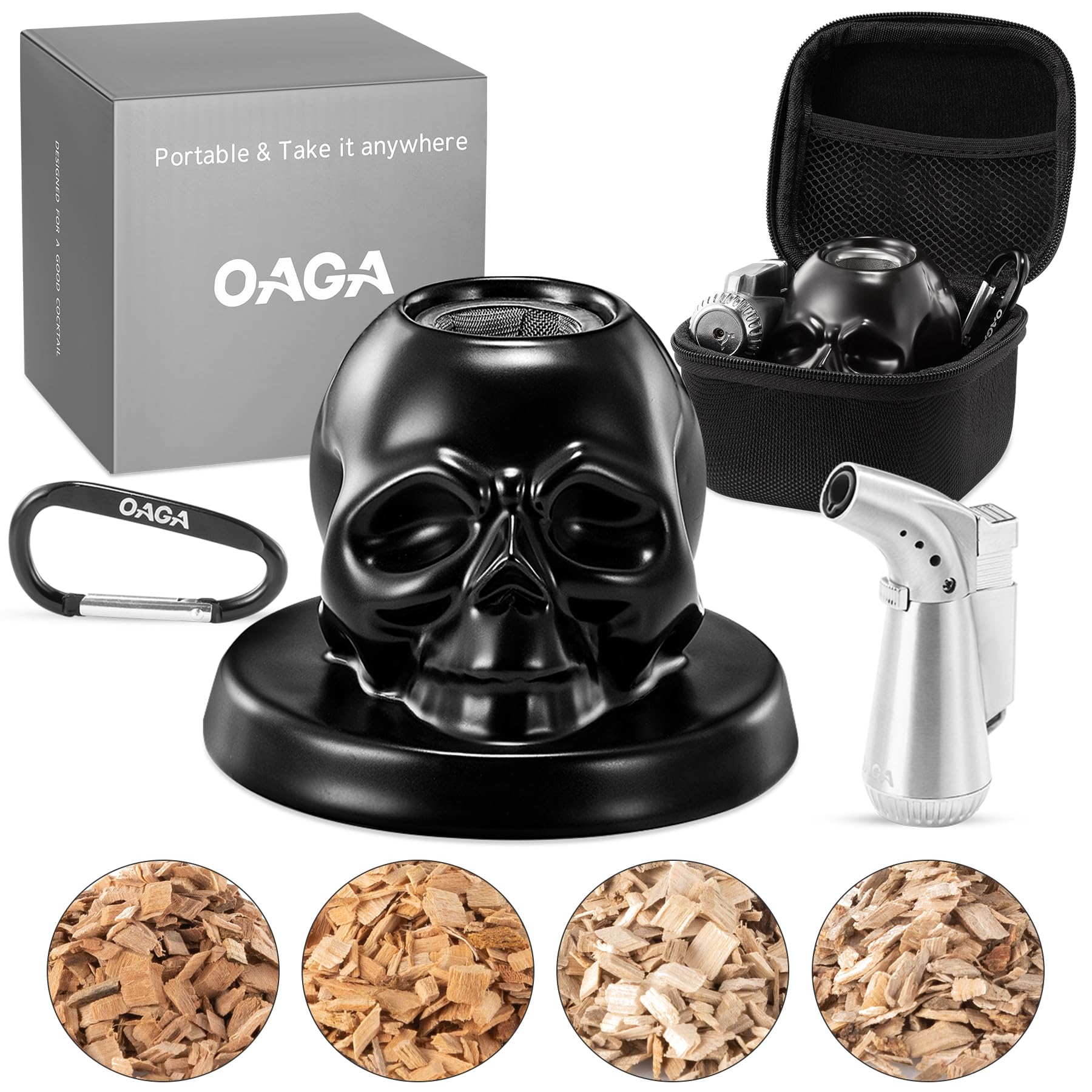 Amazon.com : Whiskey Smoker Kit with Torch - Portable Bag, 4 Wood