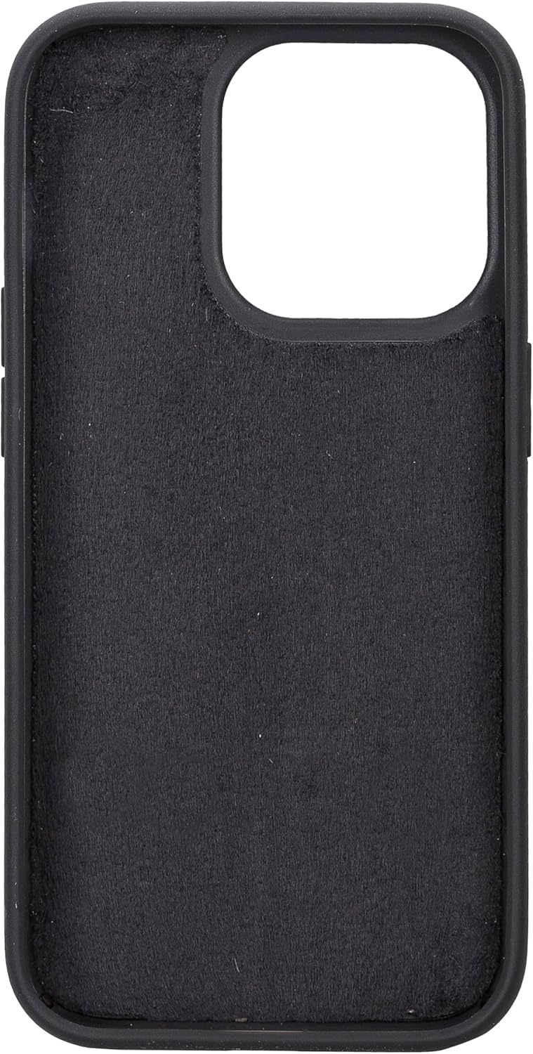 HARDISTON Genuine Leather Custom Wallet Case Compatible with iPhone 14 Pro - MagSafe Compatible - Pro Detachable Magnetic Flip Cover with Card Holders - Horizontal Kickstand (Black)