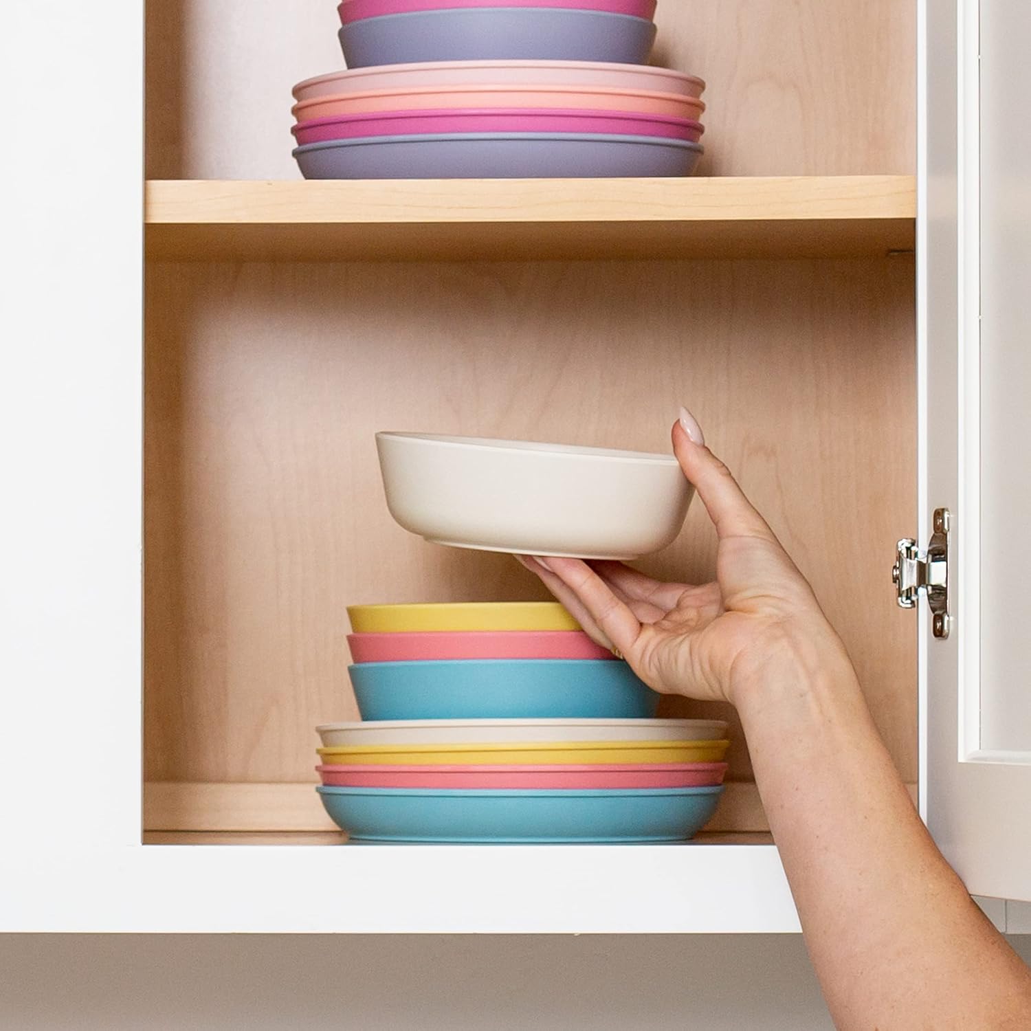 Grow Forward Bamboo Kids Plates and Bowls Sets - 8-Piece Dishwasher Safe Non Toxic Plates for Kids - Reusable Eco Friendly BPA Free Dishes Dinnerware Sets for Children - Paradise - Image 9