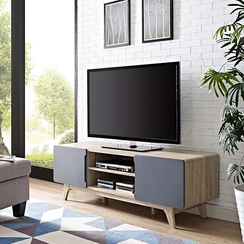 Miniatura 8 de Modway Tread Mid-Century - Mueble moderno para TV de 47 pulgadas, color gris natural Gris natural,Blanco de nuez,https://www.amazon.com/dp/undefined