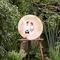 Vista 7 de Discos de acrílico transparente de 10 x 10 pulgadas, panel de disco acrílico redondo transparente transparente de 0.12 pulgadas de grosor, marco