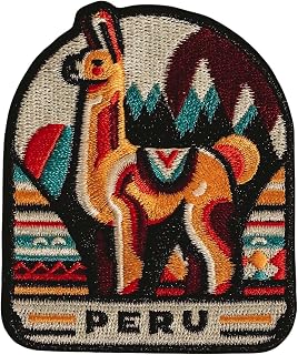 Vagabond Heart Peru Patch - Peru Embroidered Souvenir Badge - Iron On Applique