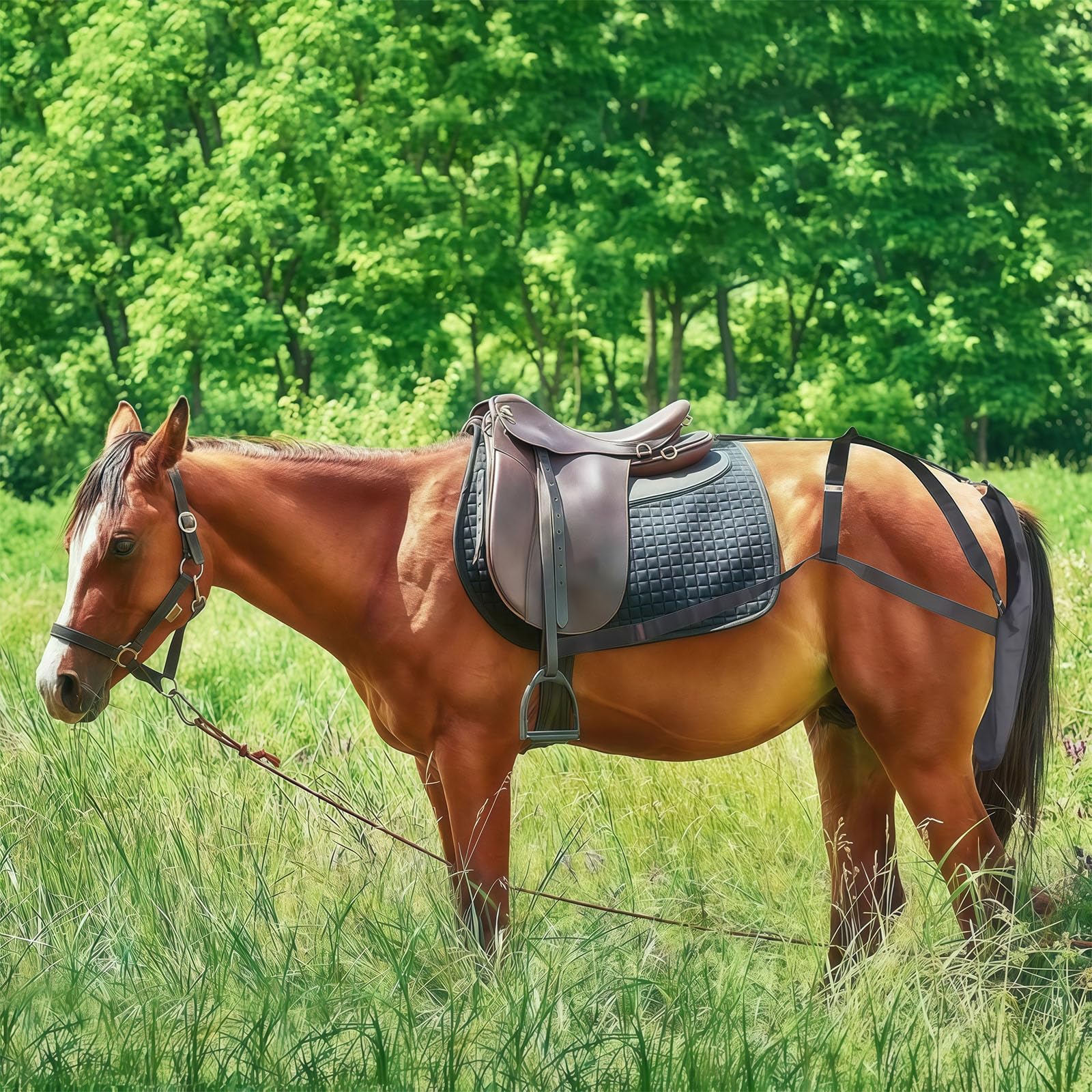Bolsa de estiércol de caballo, bolsa de recogida de estiércol duradera y reutilizable con accesorio, portátil para equitación, parque y uso urbano, fácil de limpiar