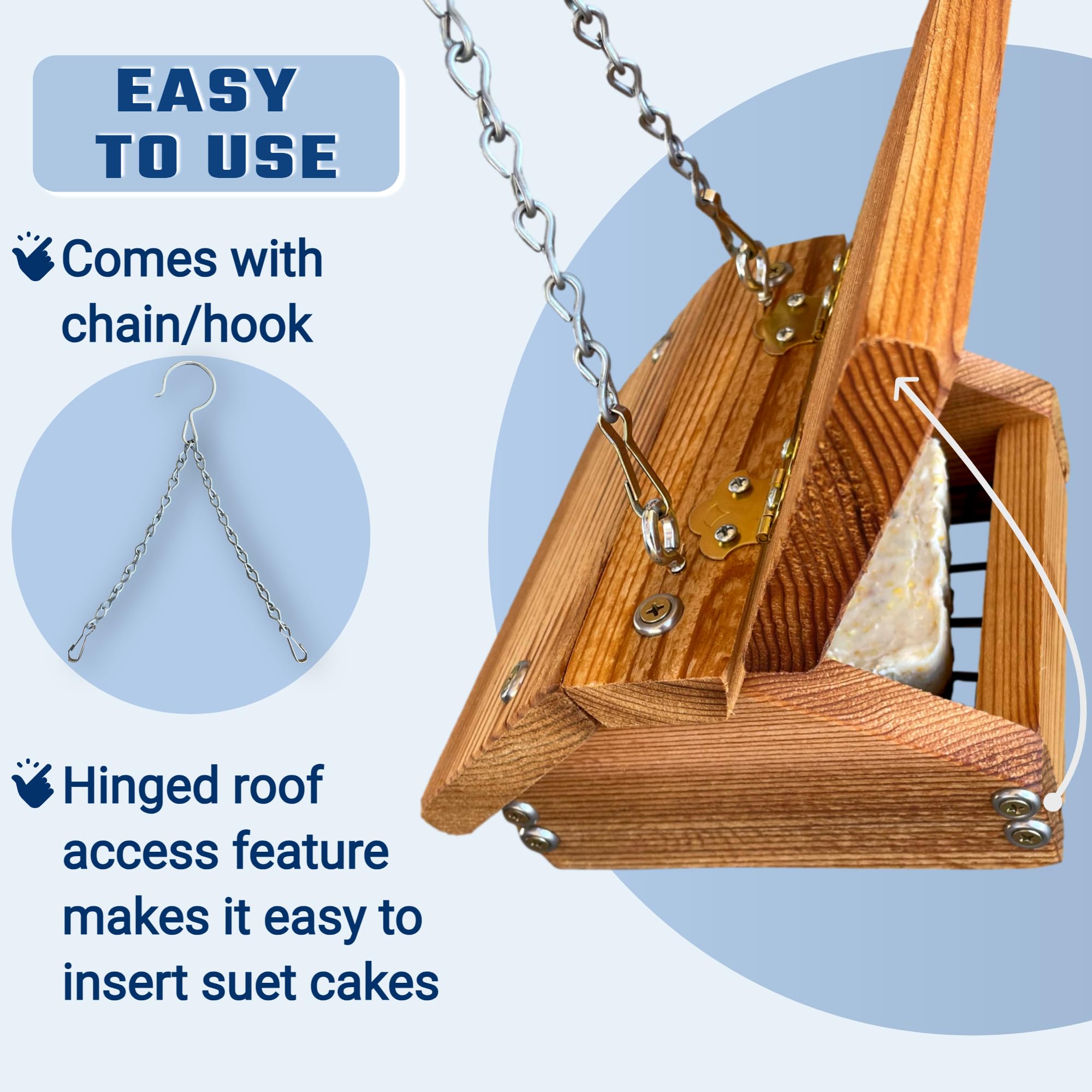 Kingsyard Mangeoire Double Pour Oiseaux à Suif Avec Toit