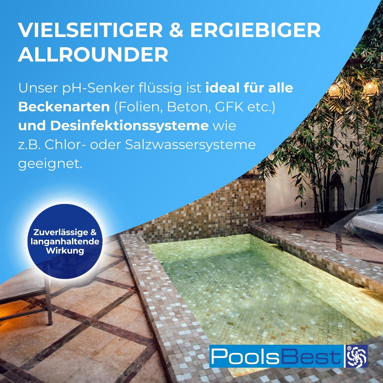 PoolsBest pH Senker flüssig 22 kg pH-Minus 14,9% Schwefelsäure pH-Wert Regulierung für Pools