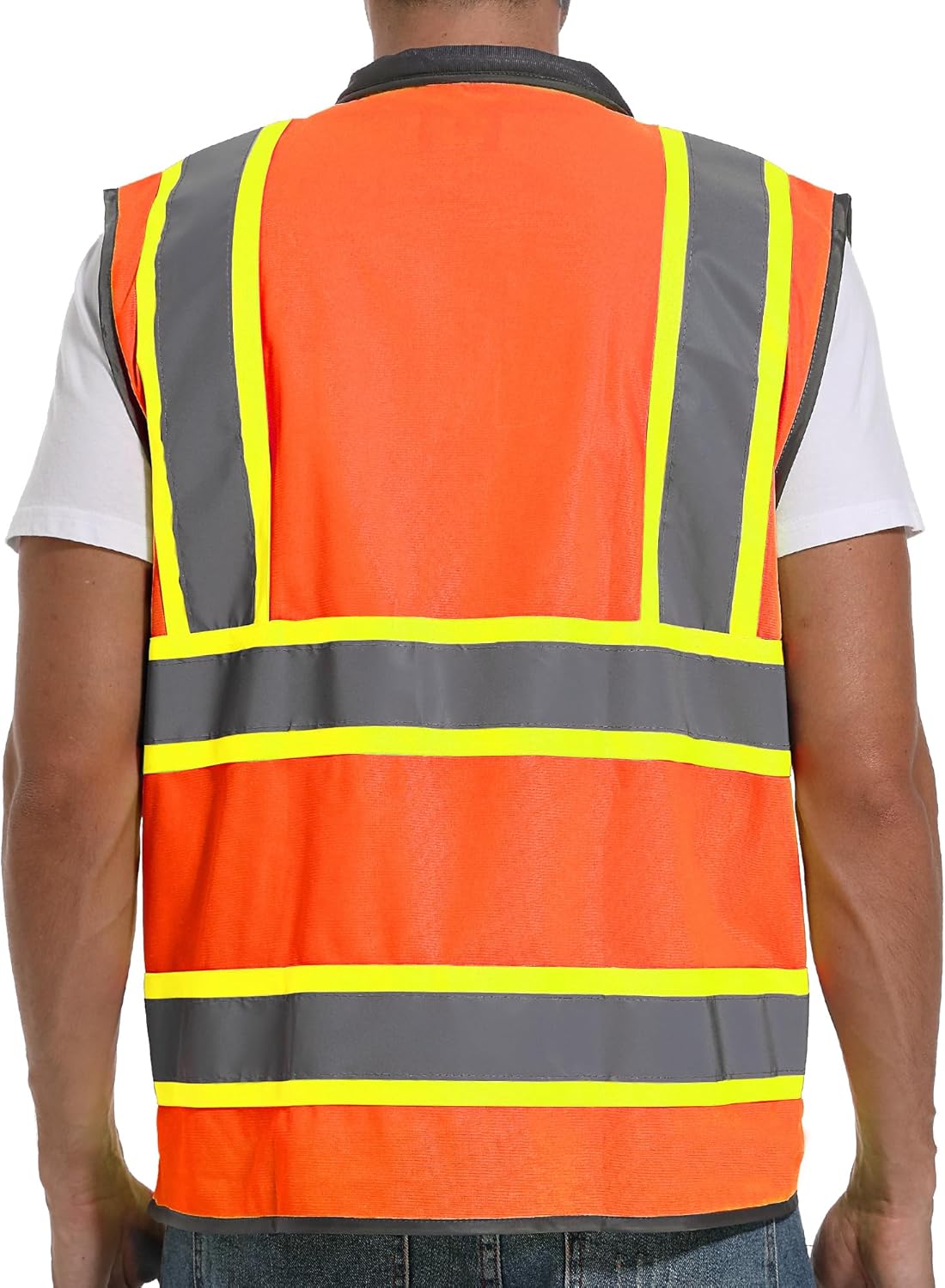 Reflective Safety Vest for Men and Women - High Visibility Construction Vest - Dual Tone Reflective Strips - Image 4