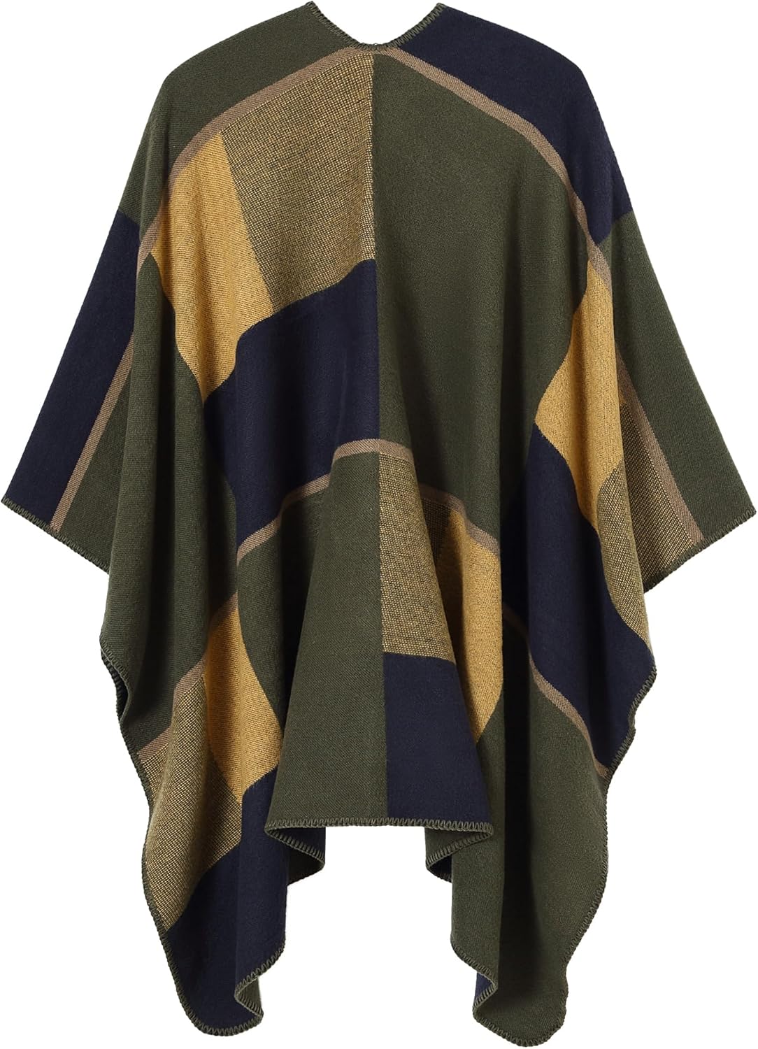 Women Shawl Wrap Poncho Cape Oversized Cardigan Open Front Coat Warm Scarf for Fall Winter - Image 2