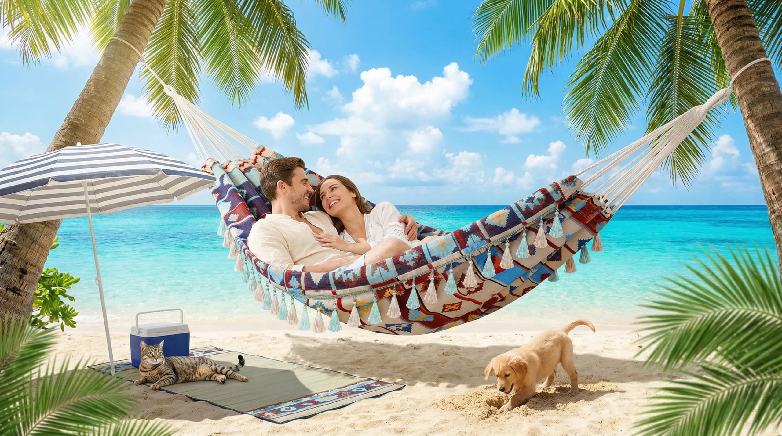 Amaca sospesa doppia max 190,5 kg macramè per interni ed esterni, patio, cortile, giardino, spiaggia, vacanze