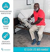 Vista 3 de Stander EZ Click Bed Handle, Hospital Beds Rail, Safety Assist Medical Railing for Seniors, Long Term Care for Elderly, Set of 2, ASTM Safety