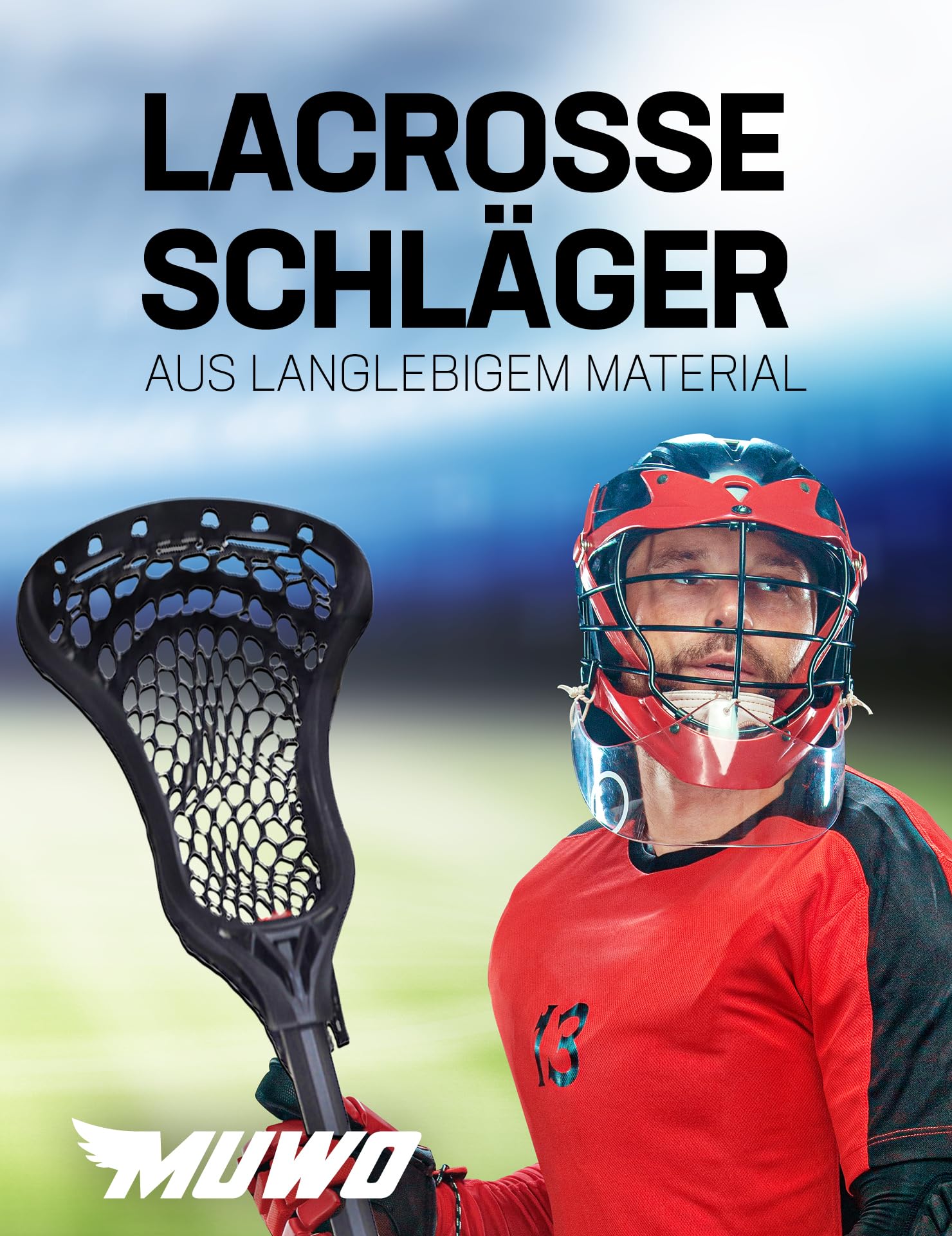 MUWO Lacrosse 32" aluminio mejora la capacidad de coordinación mano-ojo