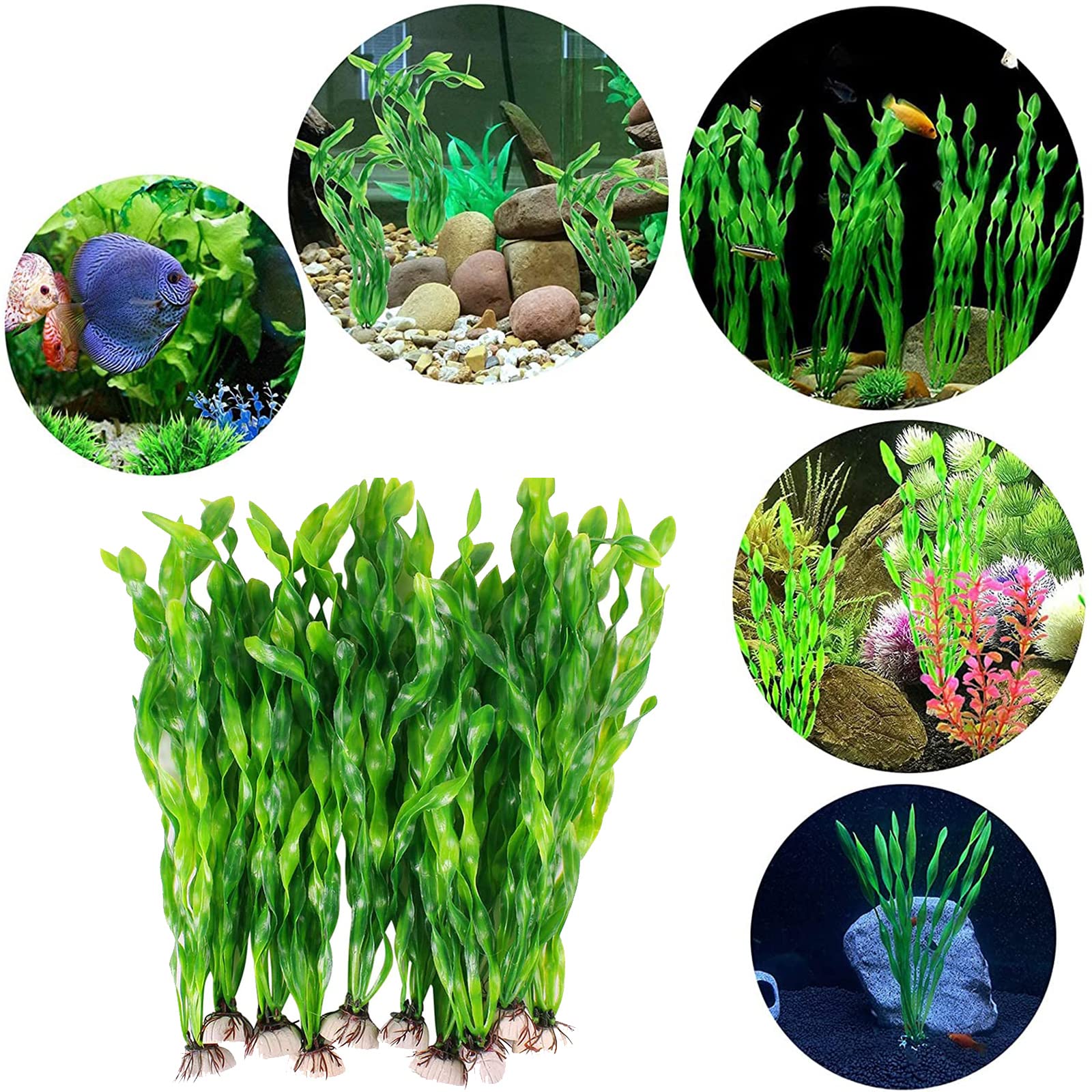 10 Pièces Aquarium Plante Aquarium Artificielle décoration