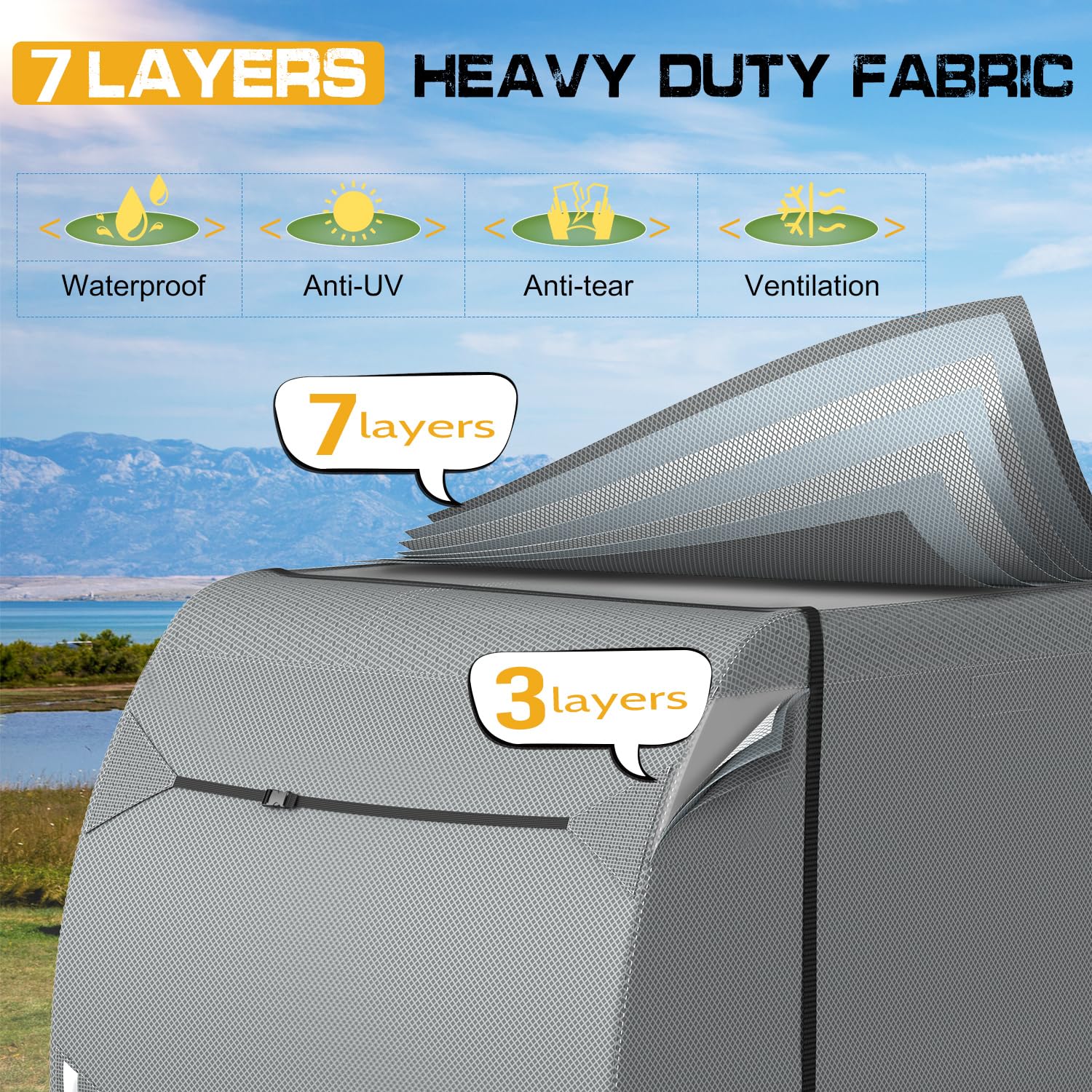 Waterproof RV Protection Heavy Duty RV Cover 27-30FT - 7-Layer ...