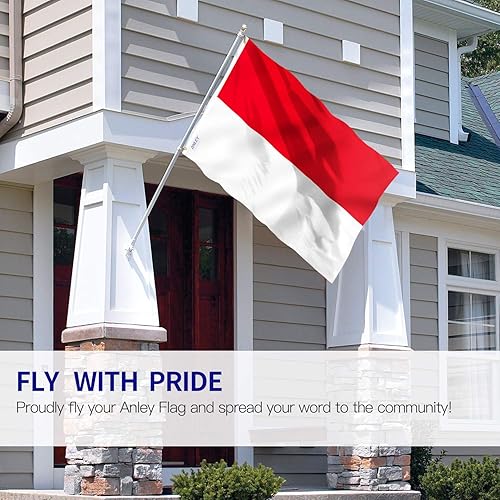 Miniatura 2 de ANLEY Fly Breeze - Bandera de Indonesia de 3 x 5 pies, color vivo y a prueba de decoloración, cabecera de lona y doble costura, banderas indonesias